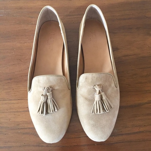 SOLD 🆕🔥 J.Crew Cora Camel Suede Tassel Loafers - Picture 3 of 6